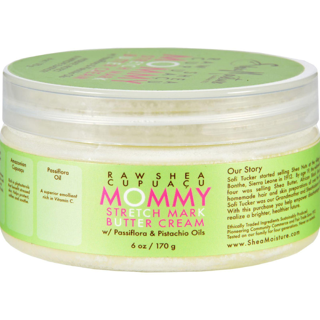 Sheamoisture Stretch Mark Butter Cream - Mommy - Raw Shea Cupuacu - 6 Oz