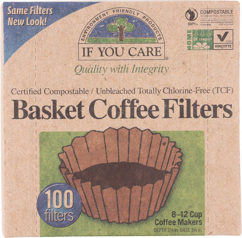 If You Care Coffee Filters - Basket - Case Of 12 - 100 Count