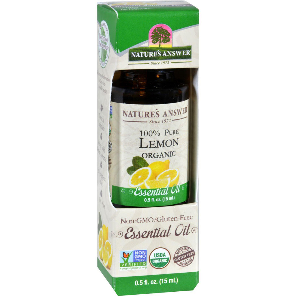 Natures Answer Essential Oil - Organic - Lemon - .5 Oz