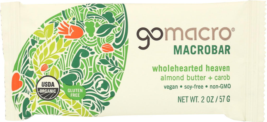 Gomacro Organic Macrobar - Almond Butter And Carob - 2 Oz Bars - Case Of 12