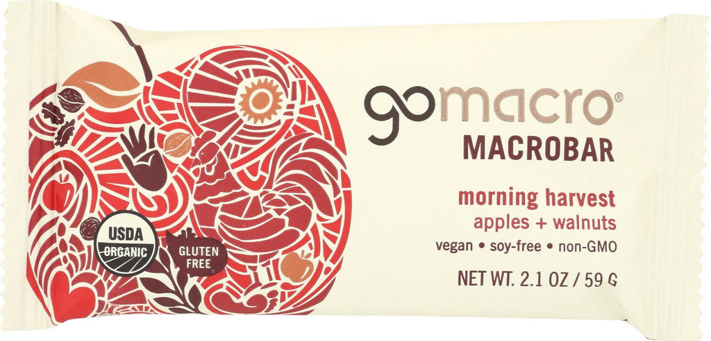 Gomacro Organic Macrobar - Apples And Walnuts - 2.1 Oz Bars - Case Of 12