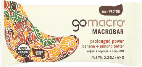 Gomacro Organic Macrobar - Banana And Almond Butter - 2.3 Oz Bars - Case Of 12