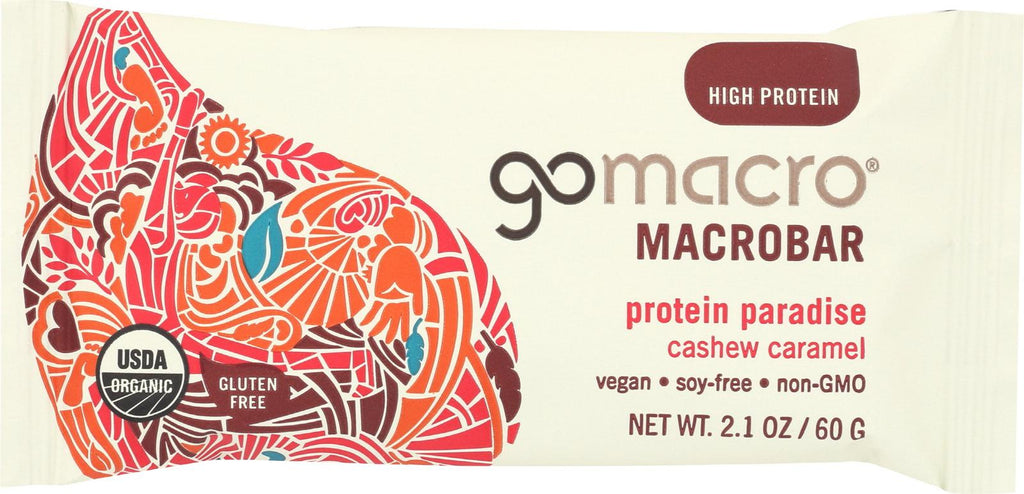 Gomacro Organic Macrobar - Cashew Caramel - 2.1 Oz Bars - Case Of 12