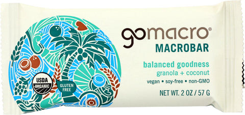 Gomacro Organic Macrobar - Granola With Coconut - 2 Oz Bars - Case Of 12