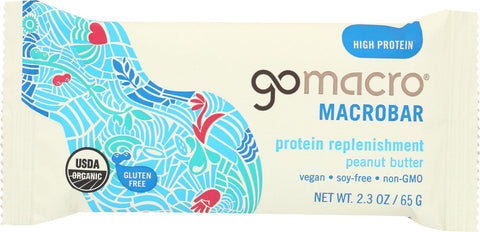 Gomacro Organic Macrobar - Peanut Protein - 2.3 Oz Bars - Case Of 12