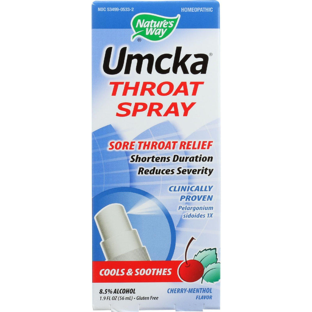 Natures Way Throat Spray - Umcka - Cherry - 1.9 Oz - 1 Each