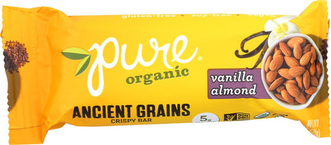 Pure Organic Ancient Grains Bar - Organic - Vanilla Almond - 1.23 Oz Bars - Case Of 12