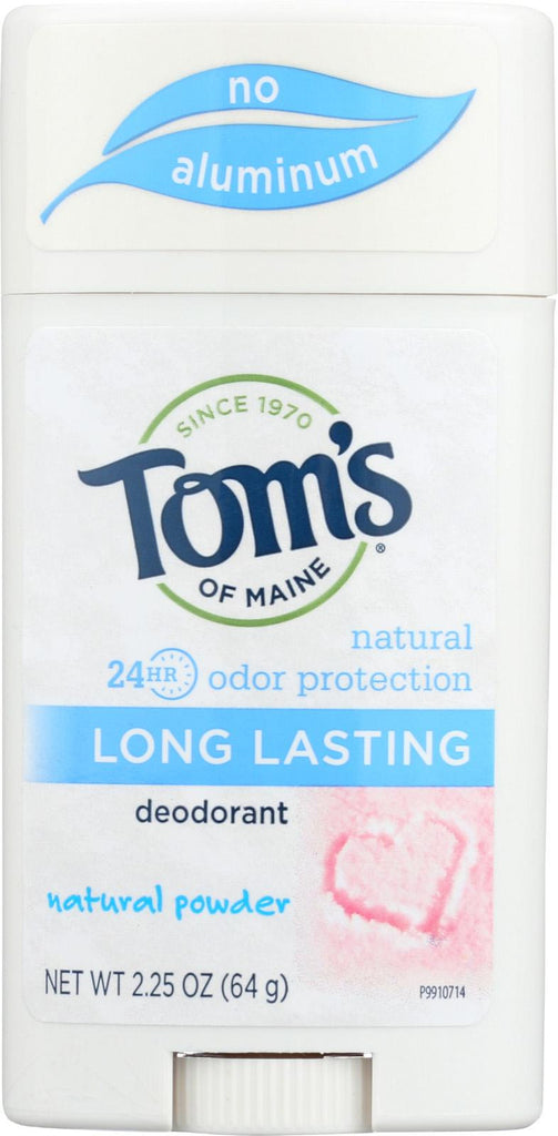 Tom's Of Maine Deodorant - Long Lasting - Stick - Natural Powder - 2.25 Oz - Case Of 6