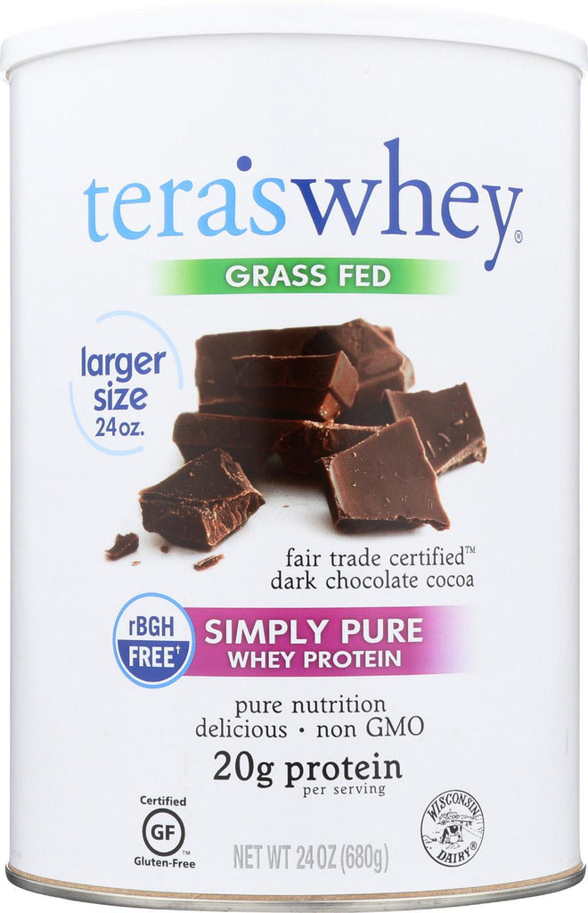 Tera's Whey Protein - Rbgh Free - Fair Trade Dark Chocolate - 24 Oz