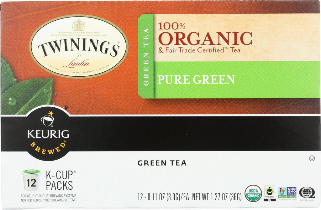 Twinings Tea K-cup Pods - Organic - Tea - Pure Green - 12 Count - Case Of 6