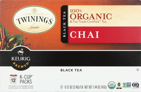 Twinings Tea K-cup Pods - Organic - Tea - Chai - 12 Count - Case Of 6