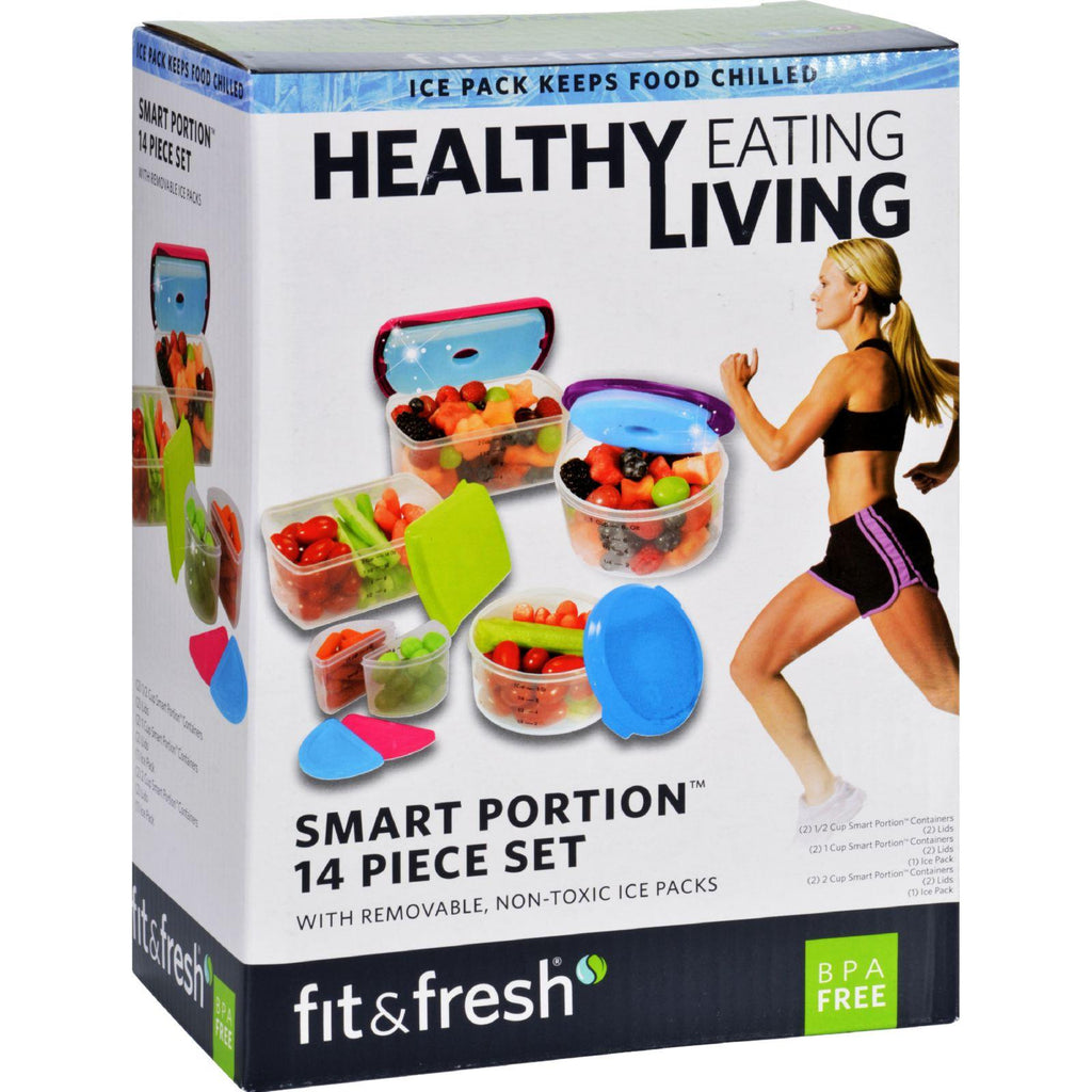 Fit And Fresh Container Set - Healthy Living - Smart Portion - 14 Pieces - 1 Set