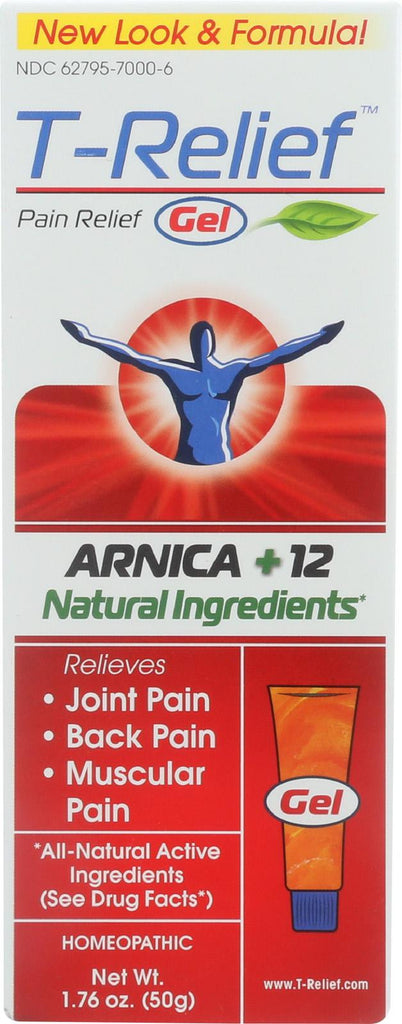 T-relief Pain Relief Gel - Arnica Plus 12 Natural Ingredients - 1.76 Oz