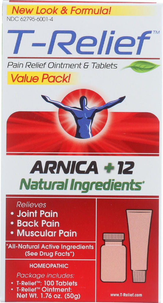 T-relief Pain Relief Ointment And Tablets - Arnica Plus 12 Natural Ingredients - Value Pack - 1 Pack