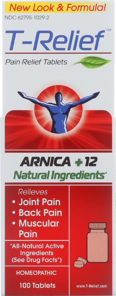 T-relief Pain Relief Tablets - Arnica Plus 12 Natural Ingredients - 100 Tablets