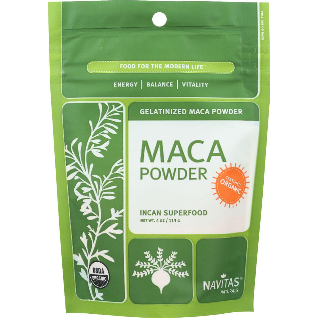 Navitas Naturals Maca Powder - Organic - Gelatinized - 4 Oz - Case Of 12