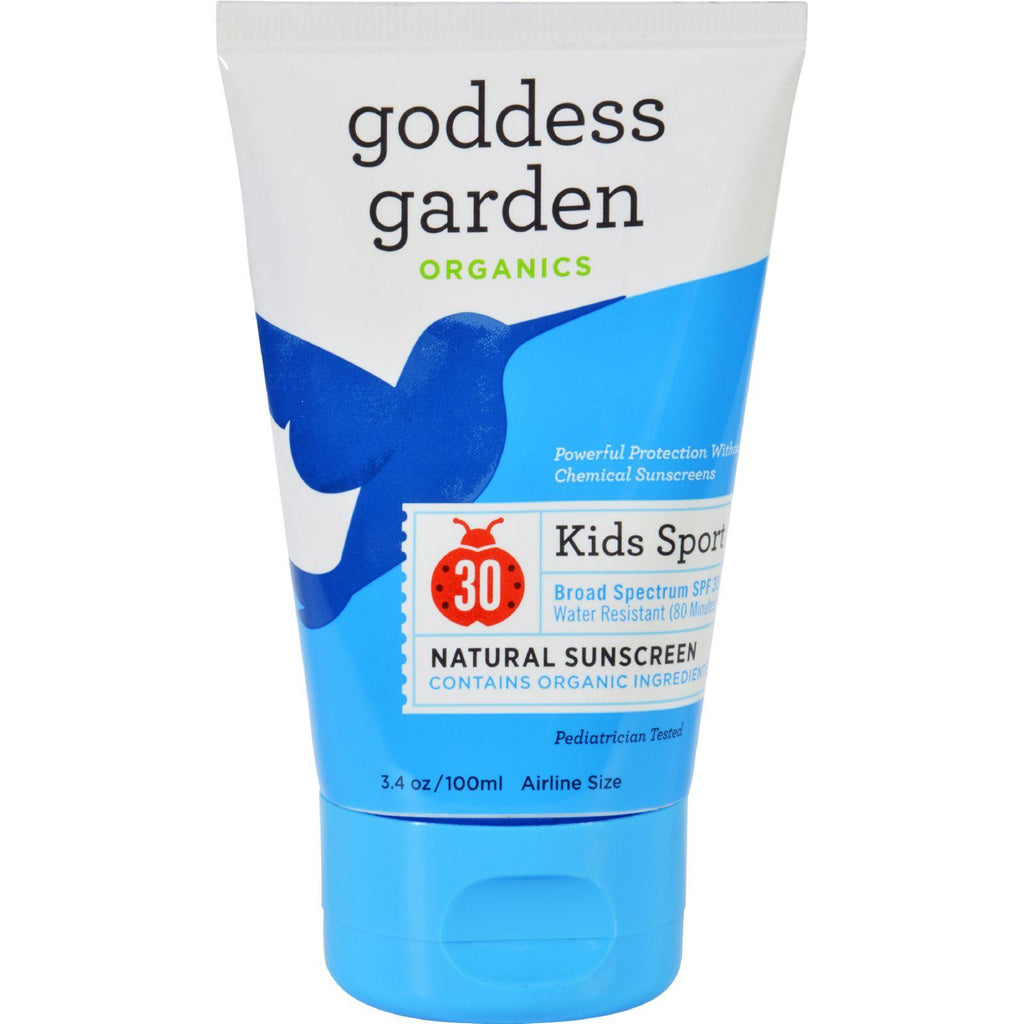 Goddess Garden Sunscreen - Natural - Kids - Sport - Spf 30 - 3.4 Oz