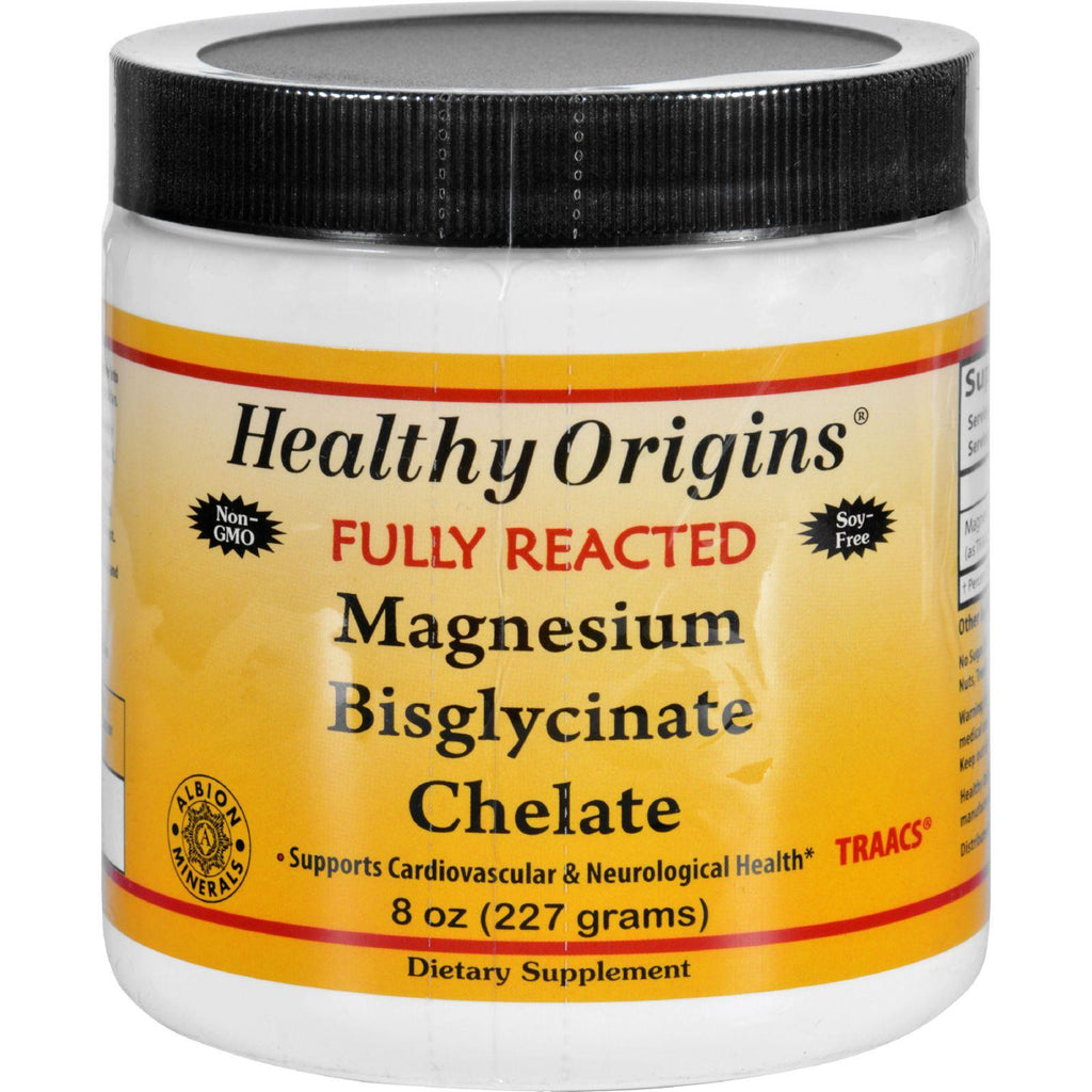 Healthy Origins Magnesium Bisglycinate Chelate - Fully Reacted - 8 Oz