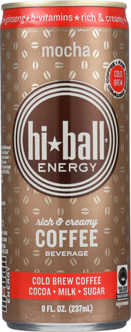 Hi Ball Cold Brew Coffee Beverage - Mocha - Case Of 12 - 8 Fl Oz.