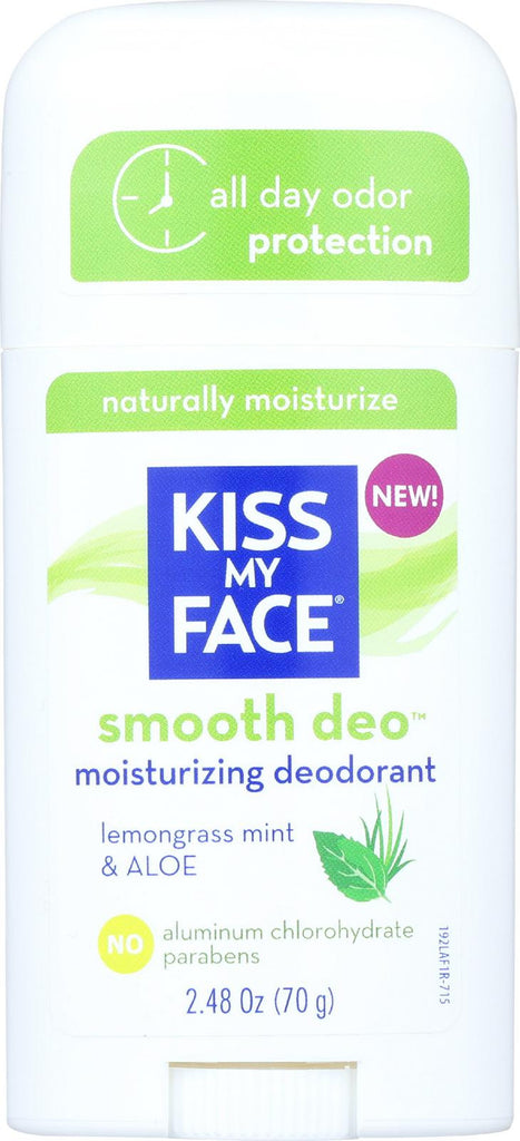 Kiss My Face Deodorant - Fresh Smoothie - Lemongrass Mint And Aloe - Stick - 2.48 Oz