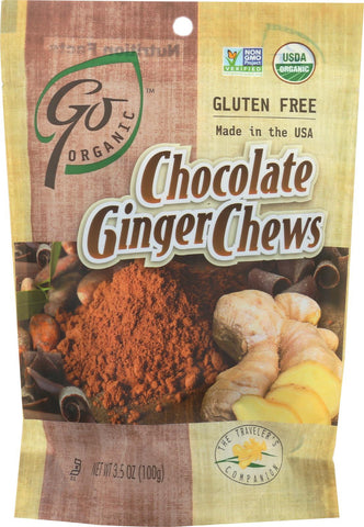 Go Organic Chocolate Ginger Chews - 3.5 Oz - Case Of 6