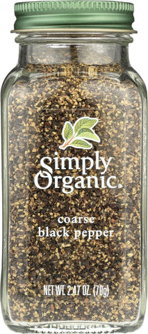 Simply Organic Black Coarse Grind Pepper - Case Of 6 - 2.47 Oz.