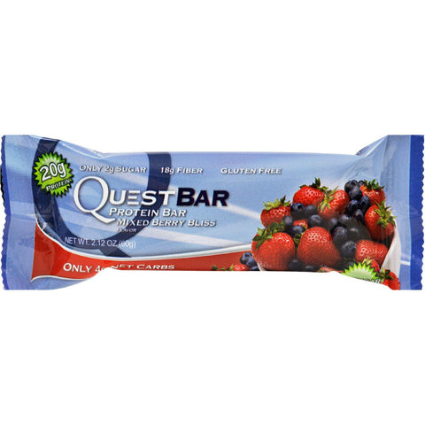 Quest Bar - Mixed Berry Bliss - 2.12 Oz - Case Of 12