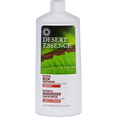 Desert Essence Mouthwash - Natural Neem - Cinnamint - 16 Oz