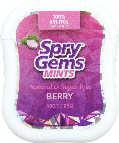 Spry Xylitol Gems - Berry - Case Of 6 - 40 Count