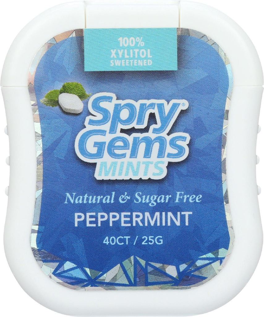 Spry Xylitol Gems - Peppermint - Case Of 6 - 40 Count