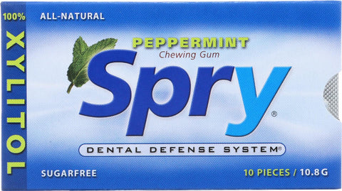 Spry Xylitol Gems - Peppermint - Case Of 20 - 10 Count