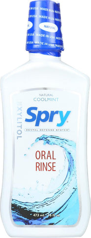 Spry Natural Oral Rinse - Cool Mint - Case Of 1 - 16 Fl Oz.