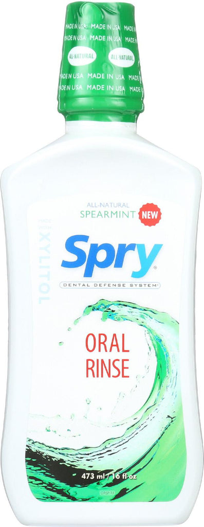 Spry Oral Rinse - Spearmint - Case Of 1 - 16 Fl Oz.