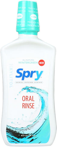 Spry Oral Rinse - Wintergreen Natural - Case Of 1 - 16 Fl Oz.