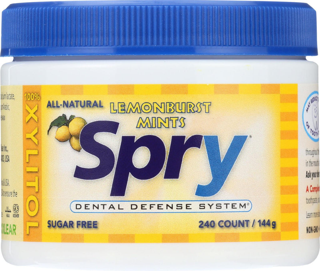 Spry Xylitol Gems - Lemon Burst - Case Of 1 - 240 Count