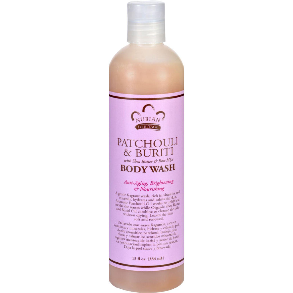 Nubian Heritage Body Wash - Patchouli And Buriti - 13 Oz