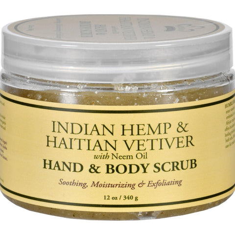 Nubian Heritage Hand And Body Scrub - Indian Hemp And Haitian Vetiver - 12 Oz