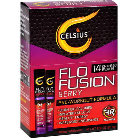 Celsius Flo Fusion - Powder Sticks - Berry - 14 Packets