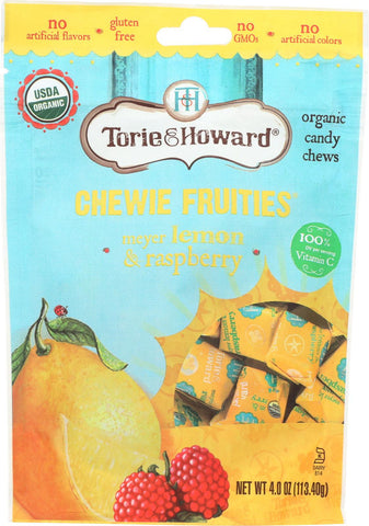 Torie And Howard Chewie Fruities - Lemon And Raspberry - Case Of 6 - 4 Oz.