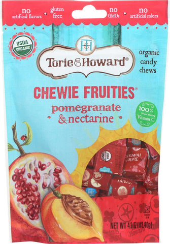 Torie And Howard Chewie Fruities - Pomegranate And Nectarine - Case Of 6 - 4 Oz.