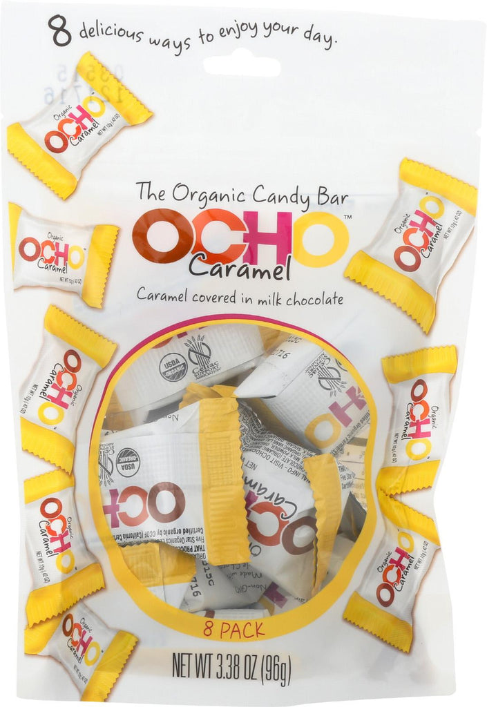 Ocho Candy Ocho Mini Pouch - Caramel - Case Of 12 - 3.38 Oz.