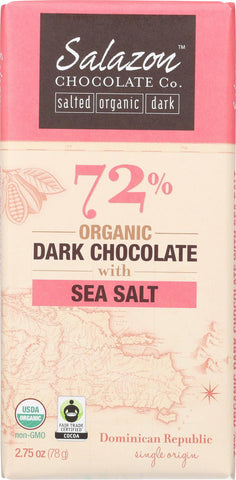 Salazon Chocolate Dark Chocolate - Sea Salt - Case Of 12 - 2.75 Oz.