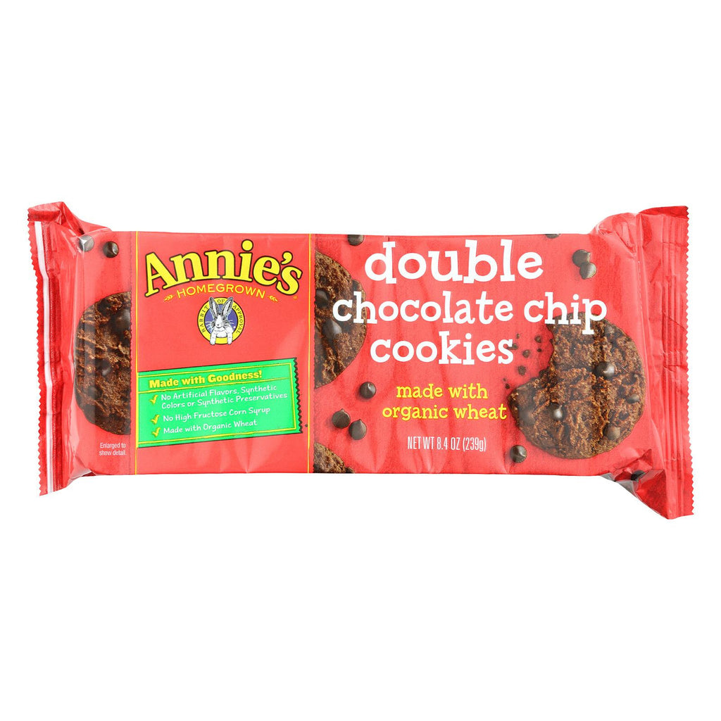 Annie's Homegrown Cookies Double Chocolate Chip - Case Of 10 - 8.4 Oz.