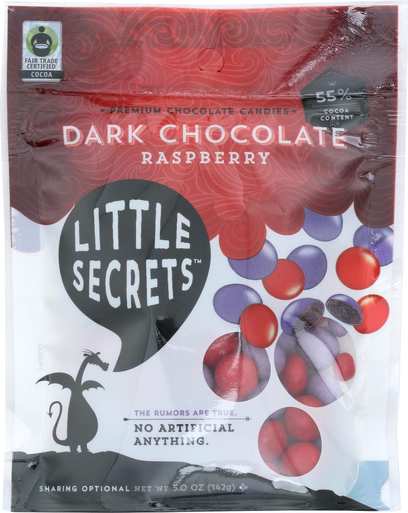 Little Secrets Dark Chocolate Candies - Raspberry - Case Of 8 - 5 Oz.