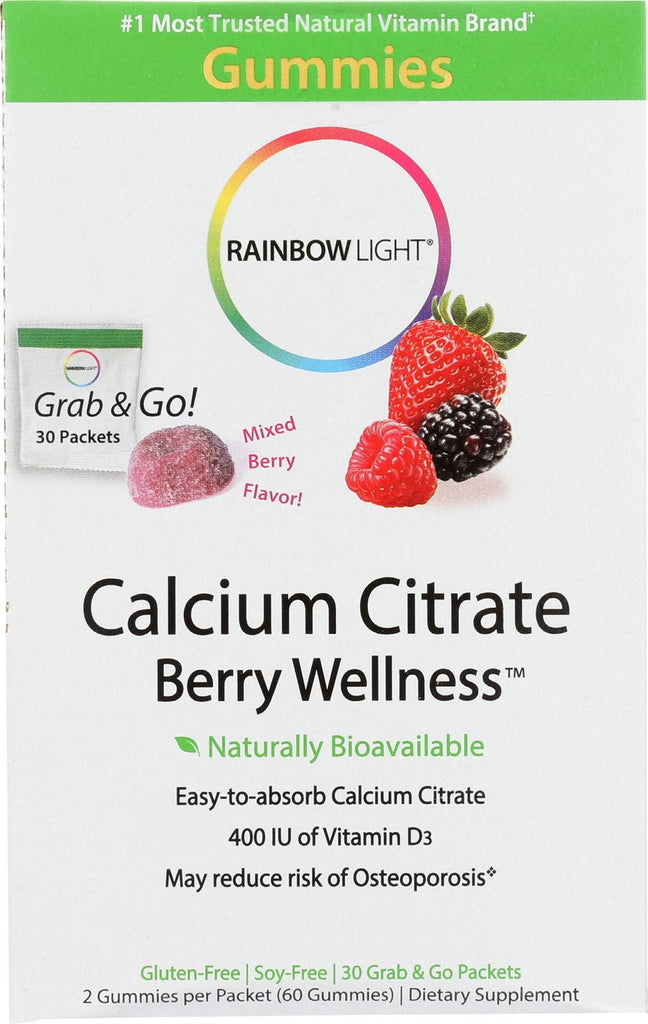 Rainbow Light Calcium Citrate - Berry Wellness - Gummies - 30 Packets