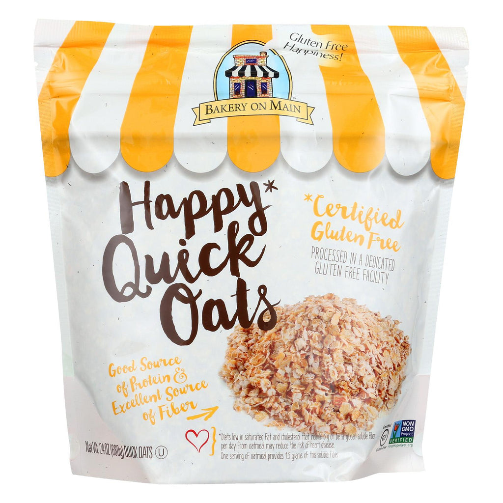 Bakery On Main Happy Quick Oats - Case Of 4 - 24 Oz.