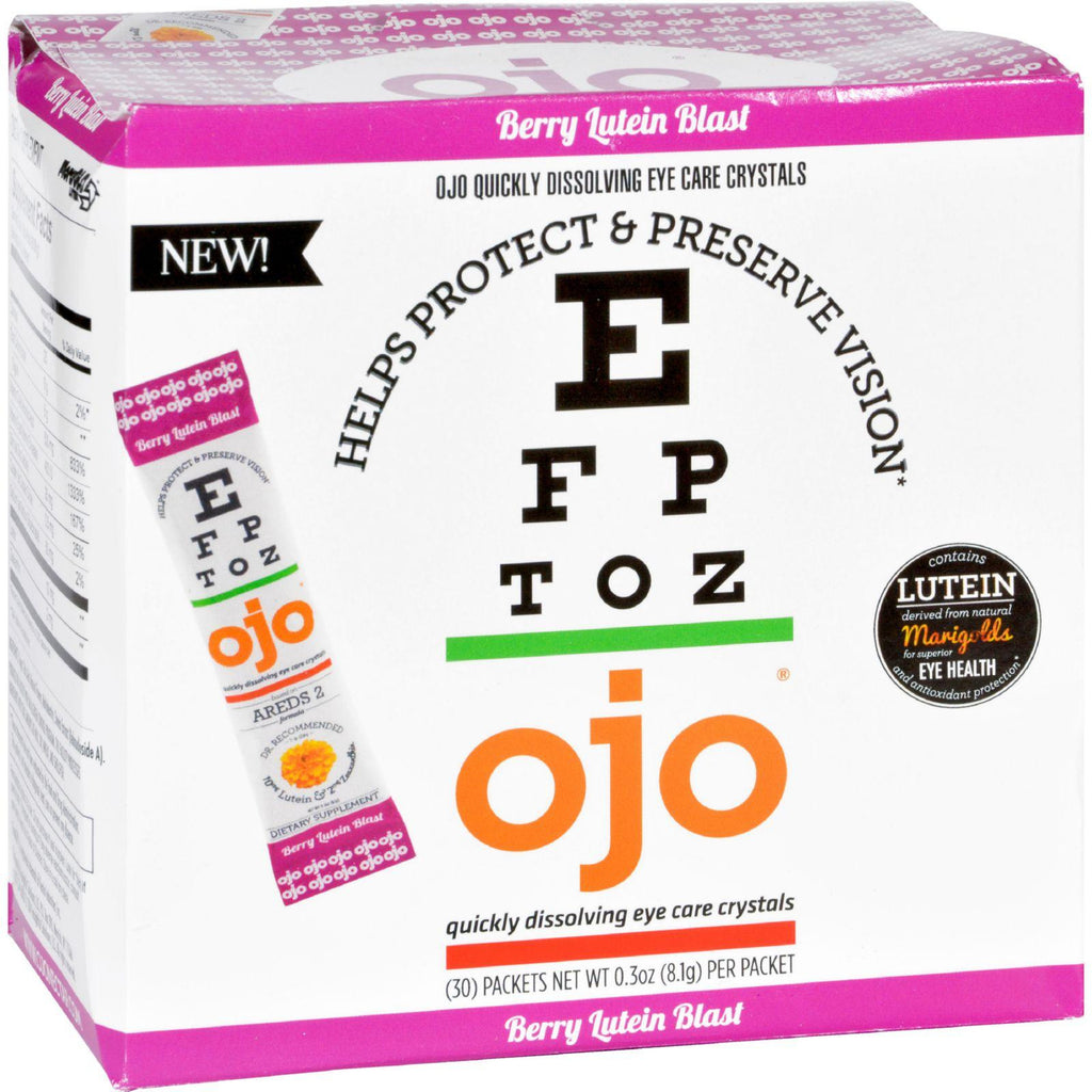 Ojo Eye Care Crystals - Berry Lutein Blast - 30 Packets