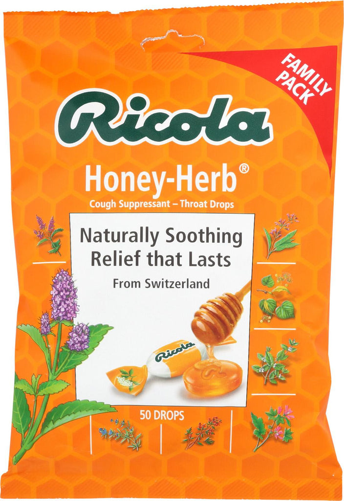 Ricola Cough Drops - Honey Herb - Case Of 12 - 50 Count