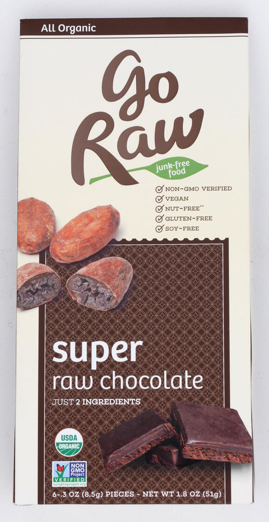 Go Raw Chocolate - Super - Case Of 12 - 1.8 Oz.