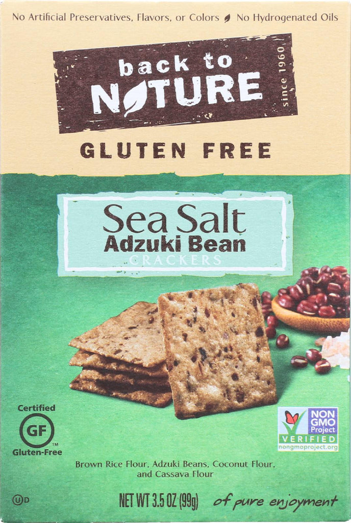 Back To Nature Crackers - Adzuki Bean And Sea Salt - Case Of 12 - 3.5 Oz.